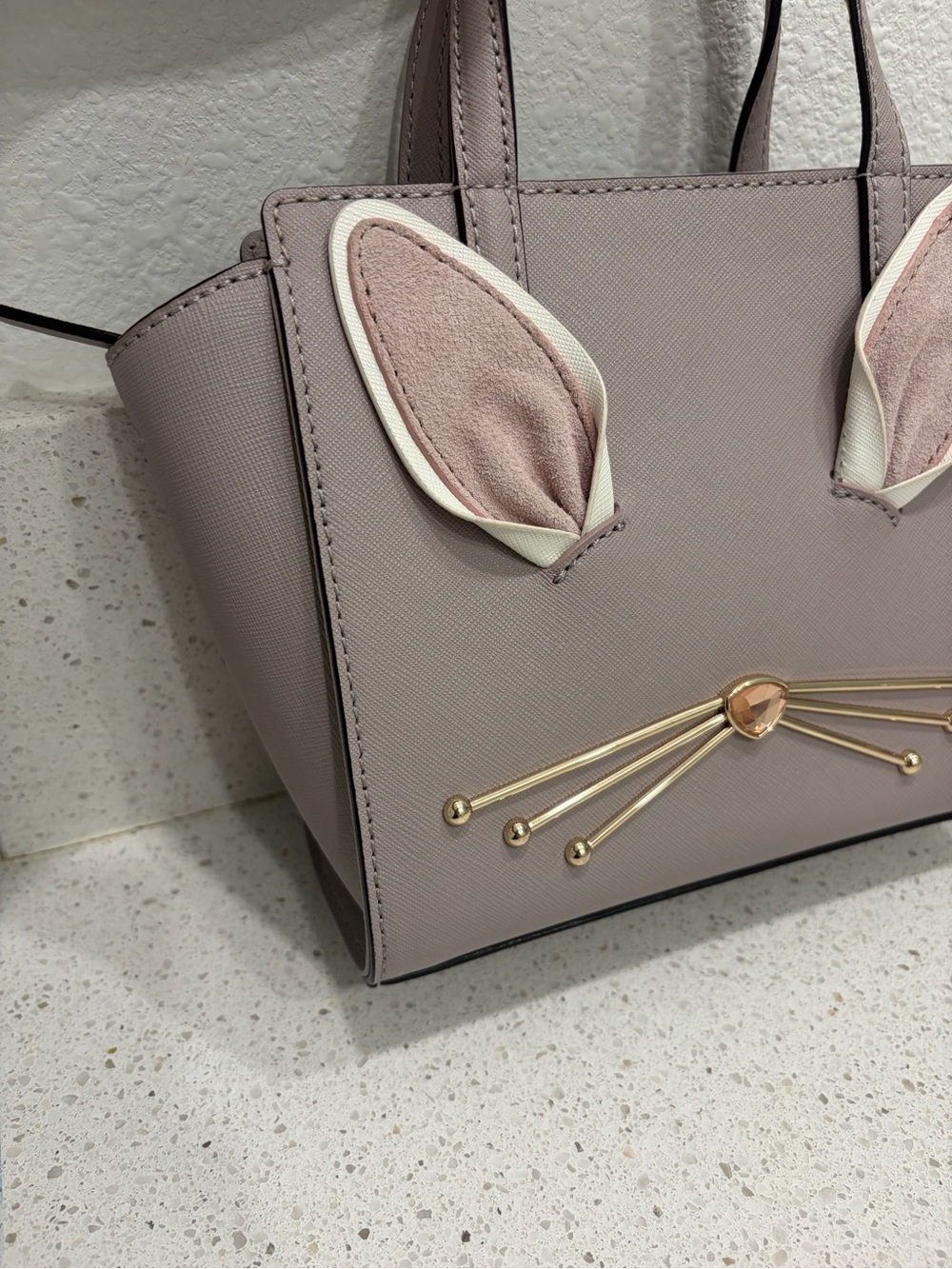Kate Spade Make It Mine Bunny Hallie Satchel Womens Leather Purse EUC - Picture 5 of 11